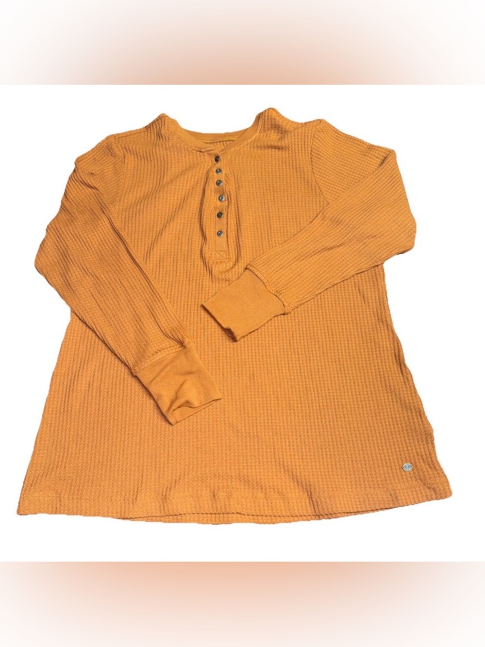 Noble Outfitters Carhartt Brown Waffle Knit Thermal Size XXL Womens Henley